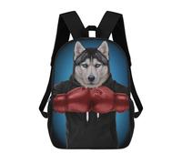 sinyumoney Sacs À Dos 3D Pour Enfants, Sacs D'école Boxer Siberian Husky Dog Sac D'école Imprimé En 3D Pour Garçons, Élèves Du Primaire Et Du Collège 17inch