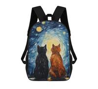 sinyumoney Sacs À Dos 3D Pour Enfants, Sacs D'école Cats In Love Sac D'école Imprimé En 3D Pour Garçons, Élèves Du Primaire Et Du Collège 17inch