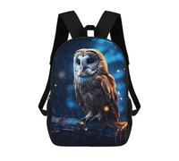 sinyumoney Sacs À Dos 3D Pour Enfants, Sacs D'école Epic Rainy Barn Owl Sac D'école Imprimé En 3D Pour Garçons, Élèves Du Primaire Et Du Collège 17inch