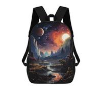 sinyumoney Sacs À Dos 3D Pour Enfants, Sacs D'école Fantasy Alien Planet Sac D'école Imprimé En 3D Pour Garçons, Élèves Du Primaire Et Du Collège 17inch