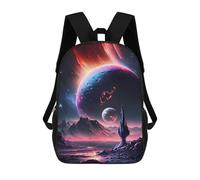 sinyumoney Sacs À Dos 3D Pour Enfants, Sacs D'école Fantasy Cosmos Stellar Sac D'école Imprimé En 3D Pour Garçons, Élèves Du Primaire Et Du Collège 17inch
