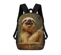 sinyumoney Sacs À Dos 3D Pour Enfants, Sacs D'école Funny Sloth Spaghetti Food Sac D'école Imprimé En 3D Pour Garçons, Élèves Du Primaire Et Du Collège 17inch