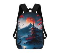 sinyumoney Sacs À Dos 3D Pour Enfants, Sacs D'école Japanese Temple Mystical Sac D'école Imprimé En 3D Pour Garçons, Élèves Du Primaire Et Du Collège 17inch