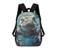 sinyumoney Sacs À Dos 3D Pour Enfants, Sacs D'école Komodo Dragon Sea Sac D'école Imprimé En 3D Pour Garçons, Élèves Du Primaire Et Du Collège 17inch