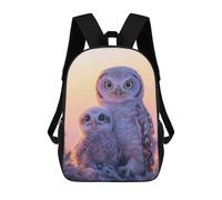 sinyumoney Sacs À Dos 3D Pour Enfants, Sacs D'école Owl Family at Sunset Sac D'école Imprimé En 3D Pour Garçons, Élèves Du Primaire Et Du Collège 17inch