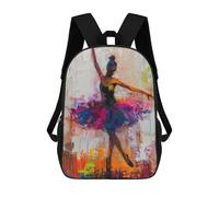 sinyumoney Sacs À Dos 3D Pour Enfants, Sacs D'école Rainbow Ballet Dancer Sac D'école Imprimé En 3D Pour Garçons, Élèves Du Primaire Et Du Collège 17inch