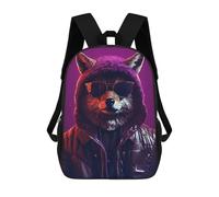 sinyumoney Sacs À Dos 3D Pour Enfants, Sacs D'école The Vintage Fox Sac D'école Imprimé En 3D Pour Garçons, Élèves Du Primaire Et Du Collège 17inch