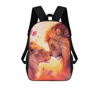 sinyumoney Sacs À Dos 3D Pour Enfants, Sacs D'école Together Forever Lion Love Sac D'école Imprimé En 3D Pour Garçons, Élèves Du Primaire Et Du Collège 17inch