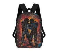 sinyumoney Sacs À Dos 3D Pour Enfants, Sacs D'école Unity in Chaos Contemporary Expressionist Artwork Sac D'école Imprimé En 3D Pour Garçons, Élèves Du Primaire Et Du Collège 17inch