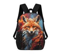 sinyumoney Sacs À Dos 3D Pour Enfants, Sacs D'école Vulpine Majesty Red Fox Sac D'école Imprimé En 3D Pour Garçons, Élèves Du Primaire Et Du Collège 17inch