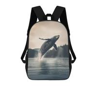 sinyumoney Sacs À Dos 3D Pour Enfants, Sacs D'école Whale Shark Portrait Sac D'école Imprimé En 3D Pour Garçons, Élèves Du Primaire Et Du Collège 17inch