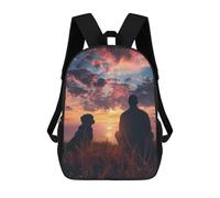 sinyumoney Sacs À Dos A Man With Dog In Mind Sac À Dos Scolaire Pour Enfants, Sac D'école Imprimé En 3D Pour Garçons, Élèves Du Primaire Et Du Collège 17inch