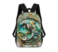 sinyumoney Sacs À Dos Abstract Dolphin Kintsugi Sac À Dos Scolaire Pour Enfants, Sac D'école Imprimé En 3D Pour Garçons, Élèves Du Primaire Et Du Collège 17inch