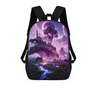 sinyumoney Sacs À Dos Alien Landscape with Glowing Trees Sac À Dos Scolaire Pour Enfants, Sac D'école Imprimé En 3D Pour Garçons, Élèves Du Primaire Et Du Collège 17inch