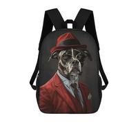 sinyumoney Sacs À Dos American Staffordshire Terrier Suit And Hat Sac À Dos Scolaire Pour Enfants, Sac D'école Imprimé En 3D Pour Garçons, Élèves Du Primaire Et Du Collège 17inch