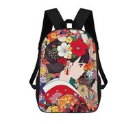sinyumoney Sacs À Dos Anime Kimono Girl Flowers Sac À Dos Scolaire Pour Enfants, Sac D'école Imprimé En 3D Pour Garçons, Élèves Du Primaire Et Du Collège 17inch
