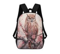 sinyumoney Sacs À Dos Bird Owl Watercolor Sac À Dos Scolaire Pour Enfants, Sac D'école Imprimé En 3D Pour Garçons, Élèves Du Primaire Et Du Collège 17inch
