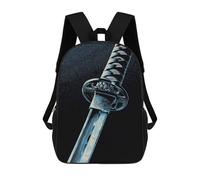 sinyumoney Sacs À Dos Blue Katana Sword Close-Up Sac À Dos Scolaire Pour Enfants, Sac D'école Imprimé En 3D Pour Garçons, Élèves Du Primaire Et Du Collège 17inch