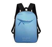 sinyumoney Sacs À Dos Blue Whale Sac À Dos Scolaire Pour Enfants, Sac D'école Imprimé En 3D Pour Garçons, Élèves Du Primaire Et Du Collège 17inch