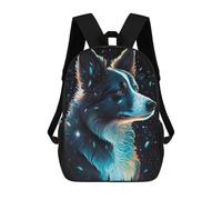 sinyumoney Sacs À Dos Border Collie Dog Sac À Dos Scolaire Pour Enfants, Sac D'école Imprimé En 3D Pour Garçons, Élèves Du Primaire Et Du Collège 17inch