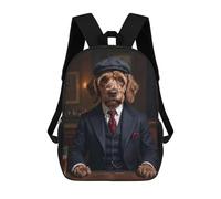 sinyumoney Sacs À Dos Brown Cockapoo Dog in Suit at The Pub Sac À Dos Scolaire Pour Enfants, Sac D'école Imprimé En 3D Pour Garçons, Élèves Du Primaire Et Du Collège 17inch
