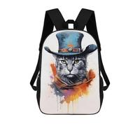 sinyumoney Sacs À Dos Cat As A Cowboy Painting Sac À Dos Scolaire Pour Enfants, Sac D'école Imprimé En 3D Pour Garçons, Élèves Du Primaire Et Du Collège 17inch