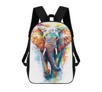 sinyumoney Sacs À Dos Colorful Elephant Watercolor Sac À Dos Scolaire Pour Enfants, Sac D'école Imprimé En 3D Pour Garçons, Élèves Du Primaire Et Du Collège 17inch