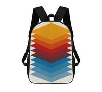 sinyumoney Sacs À Dos Colorful Geometric 05 Sac À Dos Scolaire Pour Enfants, Sac D'école Imprimé En 3D Pour Garçons, Élèves Du Primaire Et Du Collège 17inch