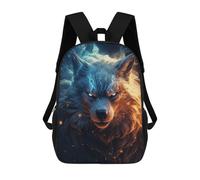sinyumoney Sacs À Dos Cosmic Celestial Wolf Sac À Dos Scolaire Pour Enfants, Sac D'école Imprimé En 3D Pour Garçons, Élèves Du Primaire Et Du Collège 17inch