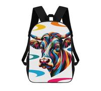 sinyumoney Sacs À Dos Cow Wpap Colorful Sac À Dos Scolaire Pour Enfants, Sac D'école Imprimé En 3D Pour Garçons, Élèves Du Primaire Et Du Collège 17inch