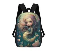 sinyumoney Sacs À Dos Cute Mermaid Sac À Dos Scolaire Pour Enfants, Sac D'école Imprimé En 3D Pour Garçons, Élèves Du Primaire Et Du Collège 17inch