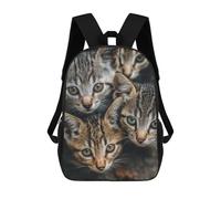 sinyumoney Sacs À Dos De 17 Pouces Adorable Tabby Kittens -1 Sac D'école Imprimé En 3D Pour Garçons (primaire Et Collège)