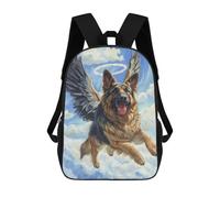 sinyumoney Sacs À Dos De 17 Pouces Angel Dog in Flight Sac D'école Imprimé En 3D Pour Garçons (primaire Et Collège)