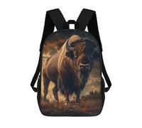 sinyumoney Sacs À Dos De 17 Pouces Bison’s Stance Sac D'école Imprimé En 3D Pour Garçons (primaire Et Collège)