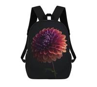 sinyumoney Sacs À Dos De 17 Pouces Blooming Dahlia Flower Sac D'école Imprimé En 3D Pour Garçons (primaire Et Collège)