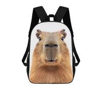 sinyumoney Sacs À Dos De 17 Pouces Capybara Face Sac D'école Imprimé En 3D Pour Garçons (primaire Et Collège)