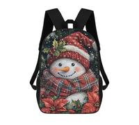 sinyumoney Sacs À Dos De 17 Pouces Christmas Snowman Garden Flag Sac D'école Imprimé En 3D Pour Garçons (primaire Et Collège)