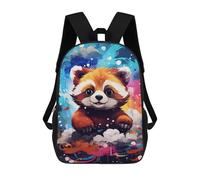 sinyumoney Sacs À Dos De 17 Pouces Colorful Red Panda Artwork Sac D'école Imprimé En 3D Pour Garçons (primaire Et Collège)