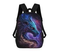 sinyumoney Sacs À Dos De 17 Pouces Cosmic Dragon Art Print-2 Sac D'école Imprimé En 3D Pour Garçons (primaire Et Collège)