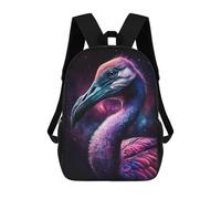 sinyumoney Sacs À Dos De 17 Pouces Cosmic Flamingo Art Print-7 Sac D'école Imprimé En 3D Pour Garçons (primaire Et Collège)