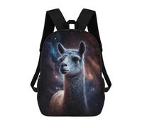 sinyumoney Sacs À Dos De 17 Pouces Cosmic Llama Portrait-7 Sac D'école Imprimé En 3D Pour Garçons (primaire Et Collège)