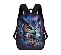 sinyumoney Sacs À Dos De 17 Pouces Cosmic Owl Art Print Sac D'école Imprimé En 3D Pour Garçons (primaire Et Collège)