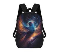 sinyumoney Sacs À Dos De 17 Pouces Cosmic Phoenix Art Print-3 Sac D'école Imprimé En 3D Pour Garçons (primaire Et Collège)