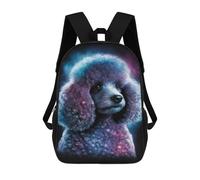 sinyumoney Sacs À Dos De 17 Pouces Cosmic Poodle Art Print-8 Sac D'école Imprimé En 3D Pour Garçons (primaire Et Collège)