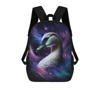 sinyumoney Sacs À Dos De 17 Pouces Cosmic Swan Art Print-9 Sac D'école Imprimé En 3D Pour Garçons (primaire Et Collège)