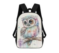 sinyumoney Sacs À Dos De 17 Pouces Cute Pastel Owl Sac D'école Imprimé En 3D Pour Garçons (primaire Et Collège)