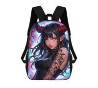 sinyumoney Sacs À Dos De 17 Pouces Devilish Demon Girl Sac D'école Imprimé En 3D Pour Garçons (primaire Et Collège)