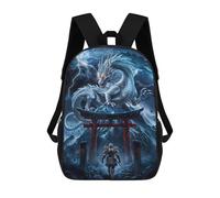 sinyumoney Sacs À Dos De 17 Pouces Dragon Fighting Fantasy Sac D'école Imprimé En 3D Pour Garçons (primaire Et Collège)