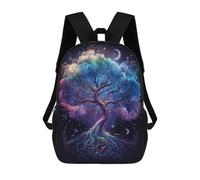 sinyumoney Sacs À Dos De 17 Pouces Enchanted Cosmic Tree Art Print Sac D'école Imprimé En 3D Pour Garçons (primaire Et Collège)
