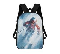 sinyumoney Sacs À Dos De 17 Pouces Extreme Skiing Adventure -2 Sac D'école Imprimé En 3D Pour Garçons (primaire Et Collège)